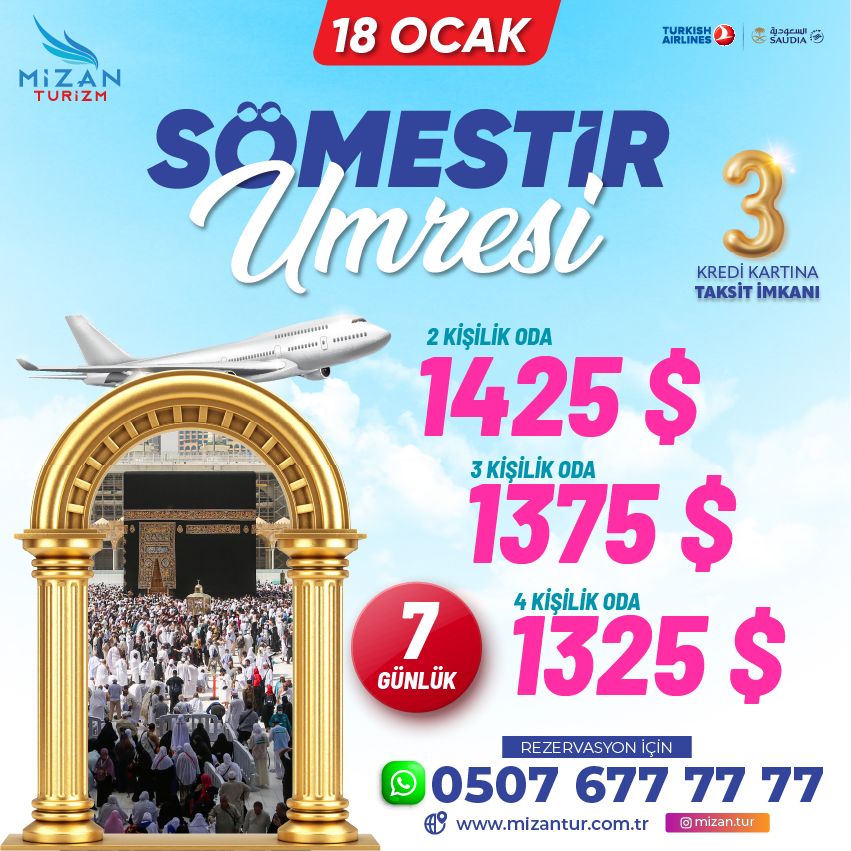 sömestr umresi - umre kaç euro - 7 günlük umre fiyatları