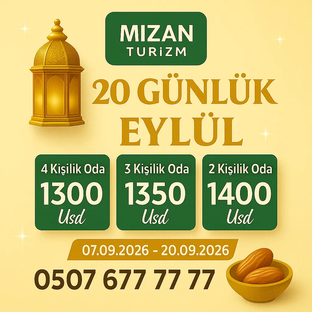 20 ünlük eylül umresi 2025 eylül